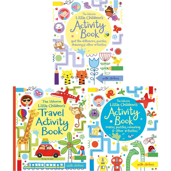 Usborne Little Children's Activity Books 3 Books Collection Set