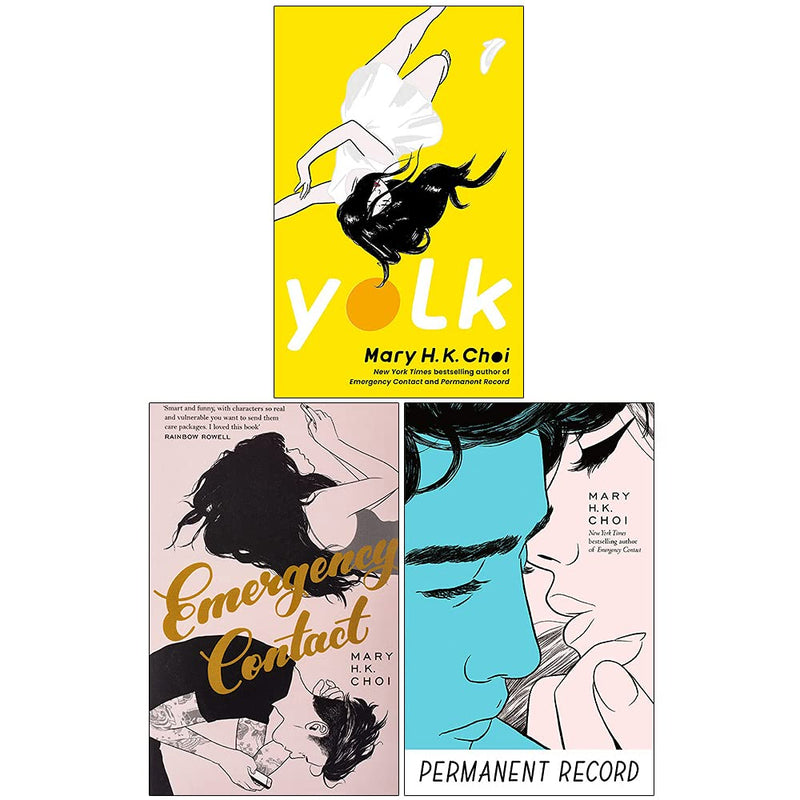 Mary H. K. Choi 3 Books Collection Set (Yolk, Permanent Record & Emergency Contact)