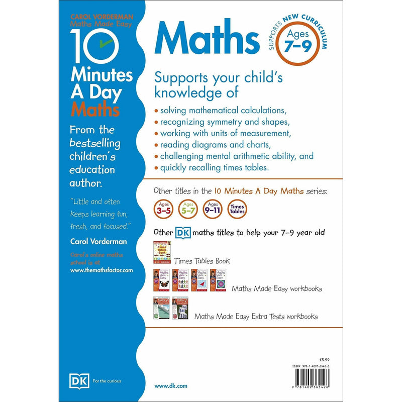 10 Minutes A Day Maths, Ages 7-9 (Key Stage 2)