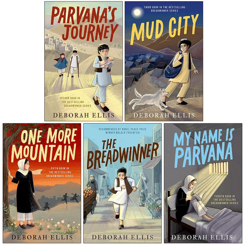 Breadwinner Series Collection 5 Books Set By Deborah Ellis (Parvana's Journey, Mud City, One More Mountain, The Breadwinner, My Name is Parvana)