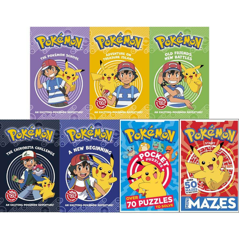 The Official Pokemon Super Collection 15 Books Set - Ash Big Challenge, Pokemon Peril, Orange League, Scyther vs Charizard, Race to Danger & More