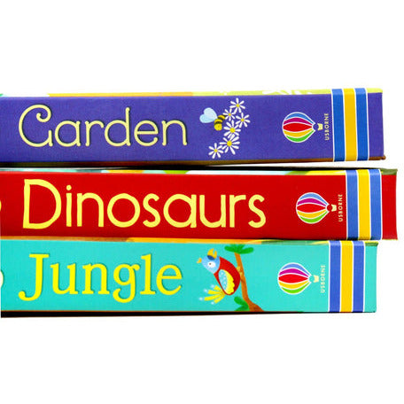 Usborne Pop Up Collection 3 books Set By Fiona Watt (Pop-Up Dinosaurs, Pop-Up Jungle, Pop-Up Garden)