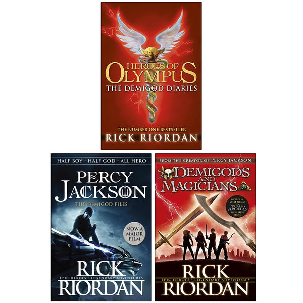 Rick Riordan Demigods 3 Books Collection Set (The Demigod Diaries [Hardcover], Percy Jackson: The Demigod Files & Demigods and Magicians)