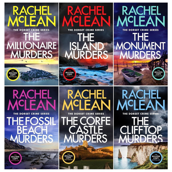 Rachel McLean Dorset Crime Series Collection 6 Books Set (The Corfe Castle Murders, The Clifftop Murders, The Island Murders, The Monument Murders, The Millionaire Murders, The Fossil Beach Murders)