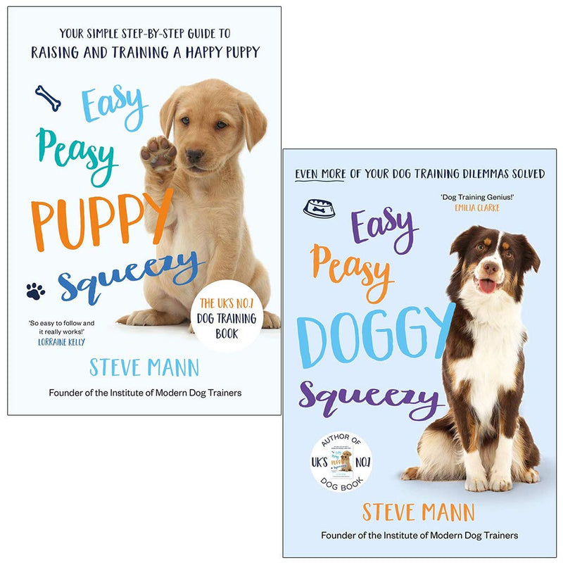 Easy Peasy Puppy Squeezy &amp; Easy Peasy Doggy Squeezy By Steve Mann 2 Books Collection Set