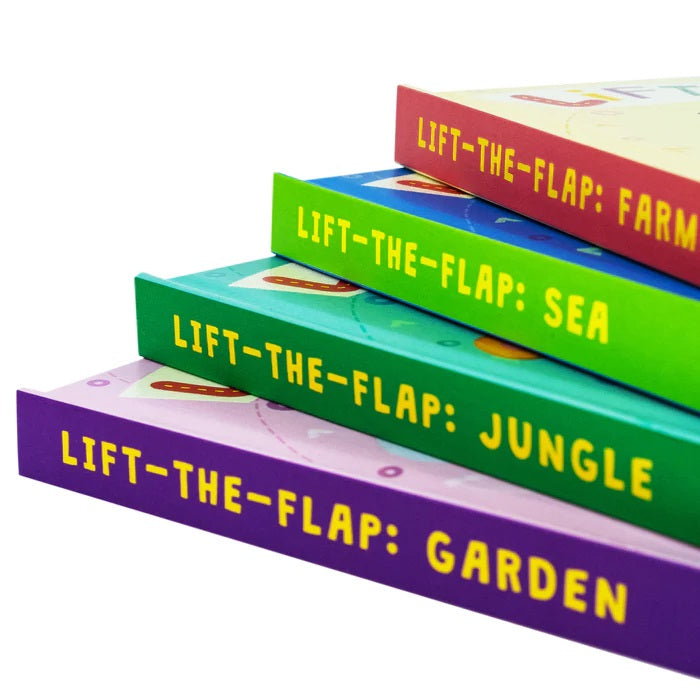 My First Lift the Flap 4 Board Books Set (Farm, Sea, Garden, Jungle)