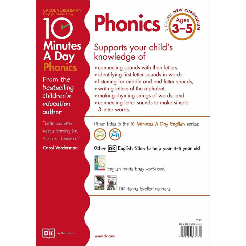 10 Minutes A Day Phonics, Ages 3-5 (Preschool)