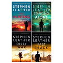 Stephen Leather 4 Books Collection Set (The Hunting, Standing Alone, Dirty War, Fast Track)