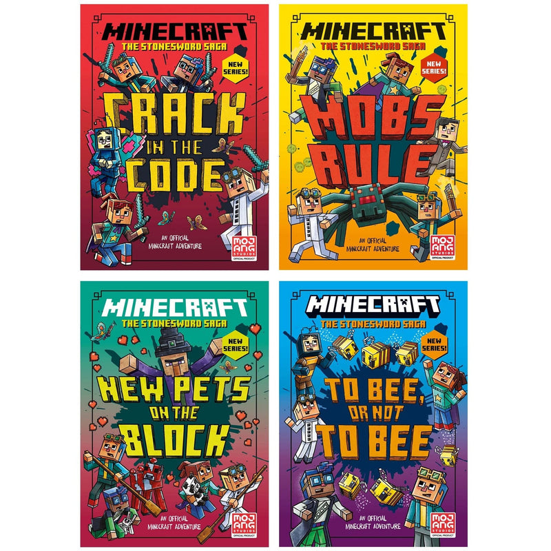 Minecraft Stonesword Saga & Woodsword Chronicles Series by Nick Eliopulos 8 Books Collection Set