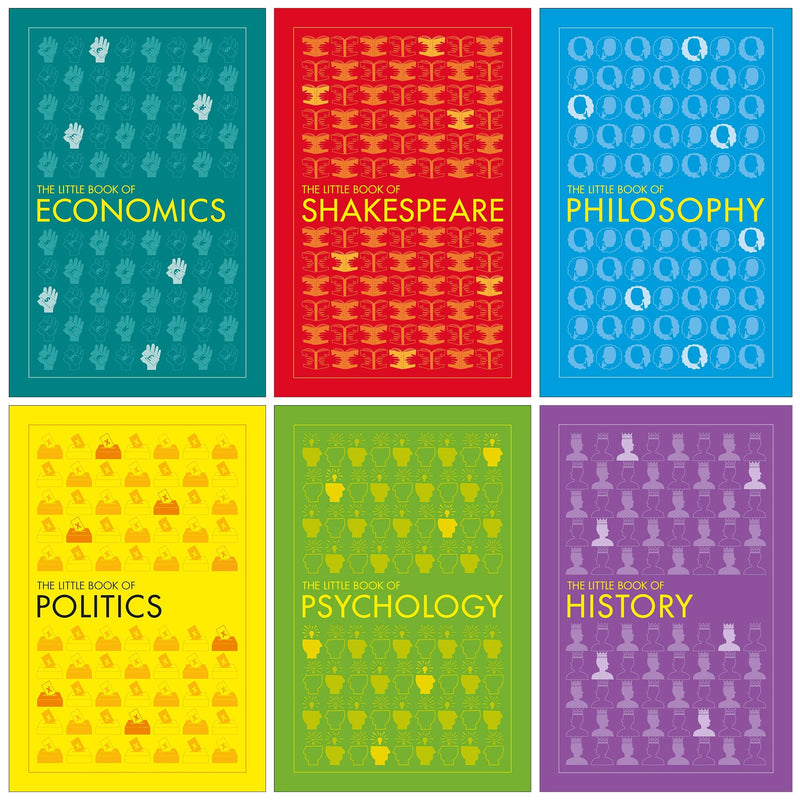 DK The Little Book Of Series 6 Books Collection Set (Economics, Politics, Shakespeare, Philosophy, Psychology, History)