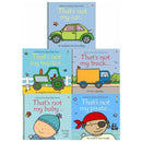 Usborne Touchy Feely Thats Not My Boys Collection 5 Books Set by Fiona Watt Pirate, Car, Truck, Tractor, Baby Boy