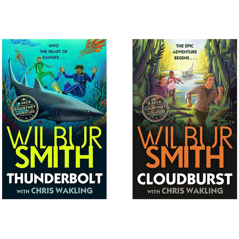 Jack Courtney Adventures Series 2 Books Collection Set by Wilbur Smith (Cloudburst &amp;amp; Thunderbolt)