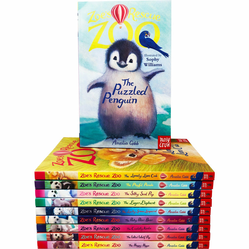 Zoes Rescue Zoo 10 Books Collection Set by Amelia Cobb Puzzled Penguin Lonely Lion Cub