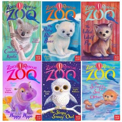 Zoes Rescue Zoo Collection Of 6 Books Series 1 Wild Wolf Pup Scruffy Sea Otter Sleepy Snowy Owl Ha.. - books 4 people