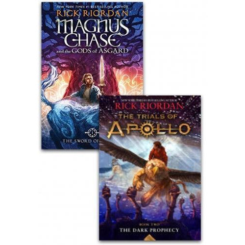 Rick Riordon Deluxe 2 Books Collection Set Magnus Chase And The Gods Of Asgard - The Trials Of Apo.. - books 4 people