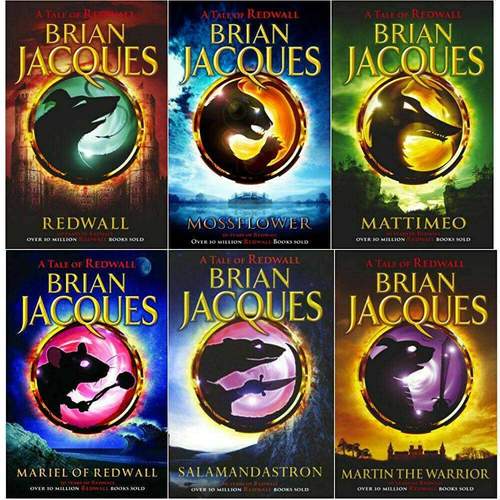 Brian Jacques Redwall Series 6 Books Collection Set Redwall Mossflower Mattimeo Mariel Of Redwall ..