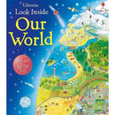 Usborne Look Inside Collection 6 Books Set - Space, Animal Homes, Our World, Seas and Oceans, Jungle, Nature